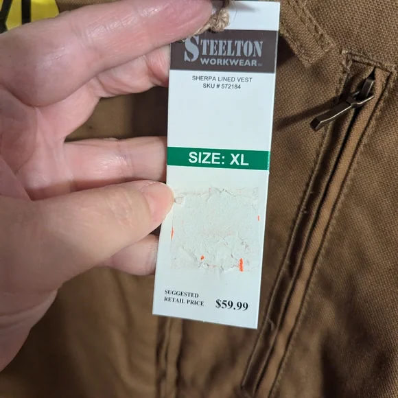 Steelton workwear Sherpa lined canvas vest size XL - Picture 3 of 11